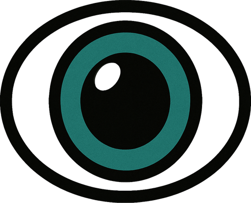 Labubu eye.
In-Game asset.  2d.  High contrast.  No shadows oval