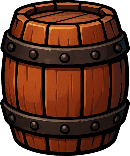 barrel.
In-Game asset.  High contrast.  No shadows