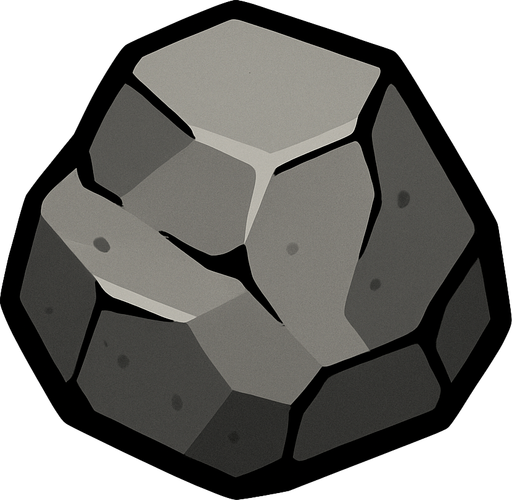 TAŞ.
In-Game asset.  2d.  High contrast.  No shadows