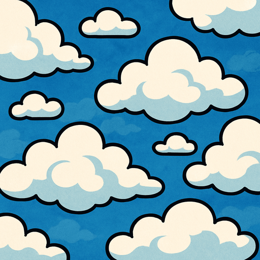bulutlu bir hava.
In-Game asset.  2d.  High contrast.  No shadows