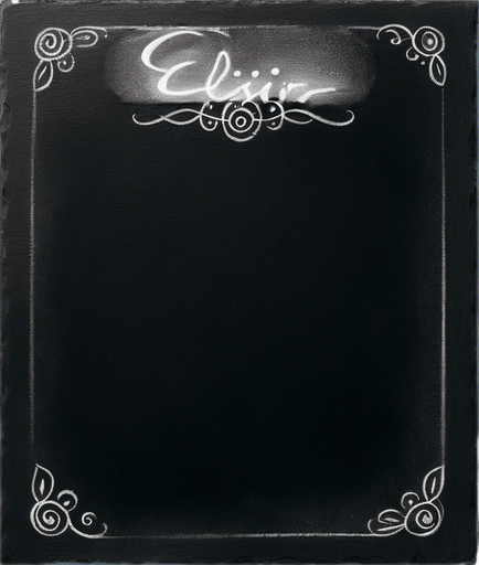 Title "ELIXIR" in white chalk