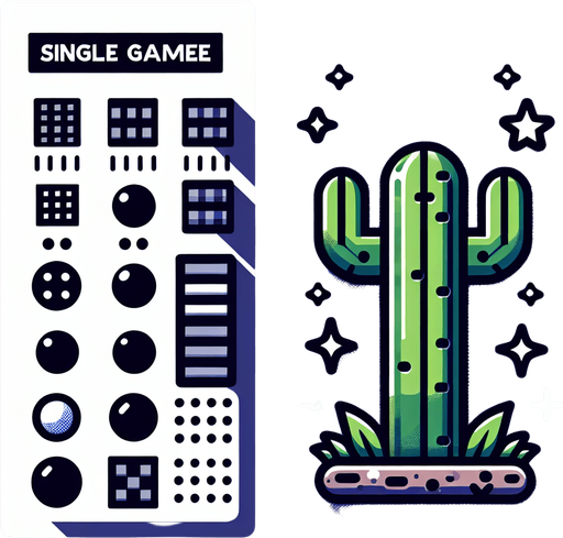cactus.
Single Game Texture. In-Game asset. 2d. Blank background. High contrast. No shadows.