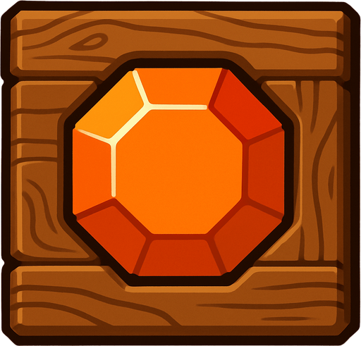 make wood for blocked gem.
In-Game asset.  2d.  High contrast.  No shadows
