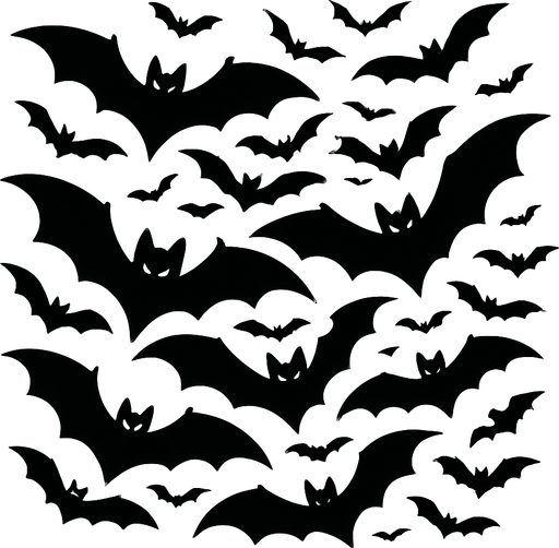 bat swarm.
In-Game asset.  2d.  High contrast.  No shadows