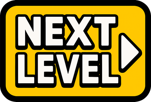 next level button.
In-Game asset.  2d.  High contrast.  No shadows