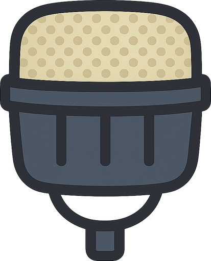 bir 2D mikrofon basligi. No background. Transparent background. Blank background. No shadows. 2d. In-Game asset. flat