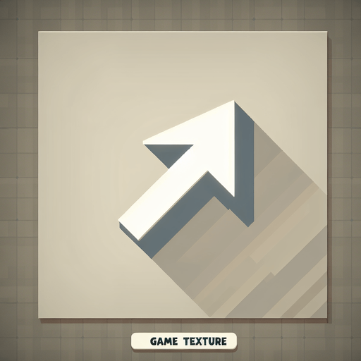 Стрелочка в верх Single Game Texture. In-Game asset. 2d. Blank background. High contrast. No shadows.