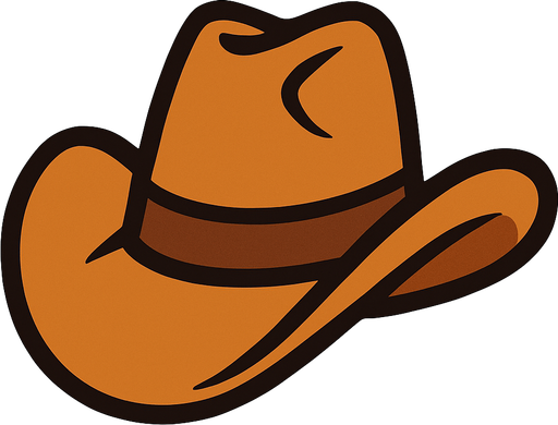 Cowboy hat.
In-Game asset.  2d.  High contrast.  No shadows
