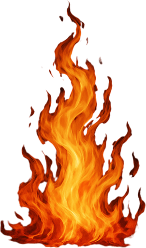 Ateş, gerçekçi, yazısız.
In-Game asset.  2d.  High contrast.  No shadows