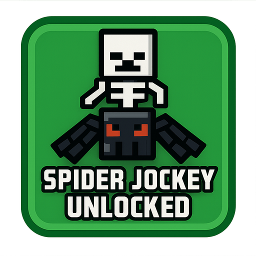 Spider jockey unlocked button.
In-Game asset.  2d.  High contrast.  No shadows