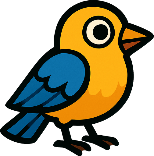 bird.
In-Game asset.  2d.  High contrast.  No shadows