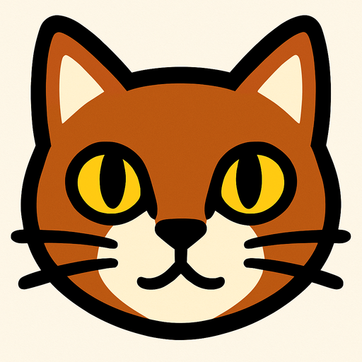 Face of a cat.
In-Game asset.  2d.  High contrast.  No shadows