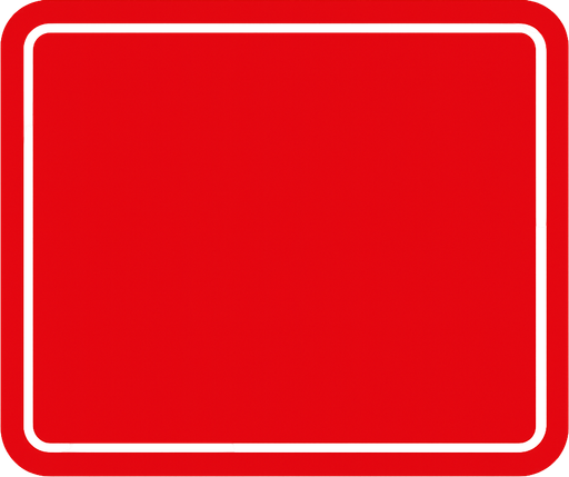 a red panel with white outerline