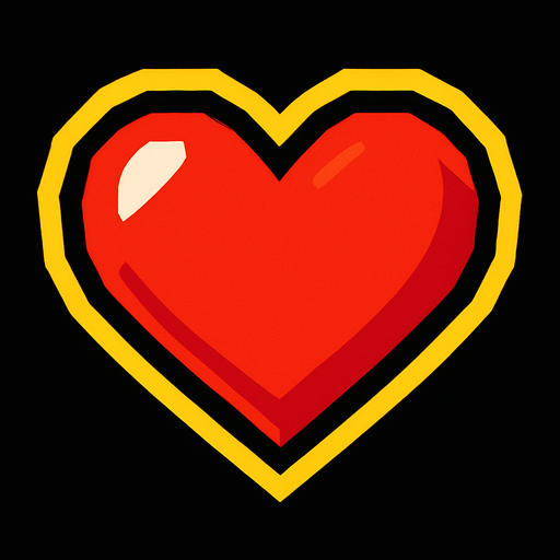 heart.
In-Game asset.  2d.  High contrast.  No shadows