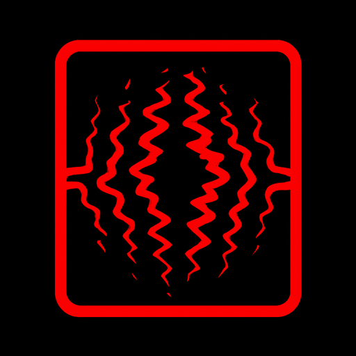 interference Field in red color.
In-Game asset.  2d.  High contrast.  No shadows