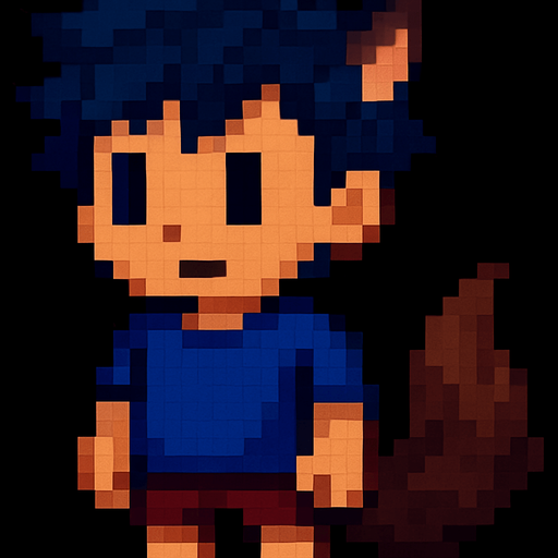 Cola de lobo, pixelart
