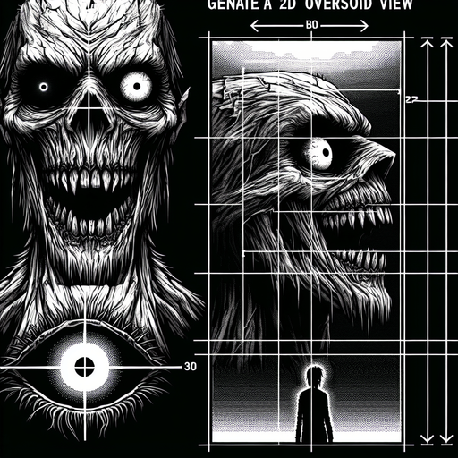 maak een horror player karakter van boven af
Single Game Texture. In-Game asset. 2d. Blank background. High contrast. No shadows.