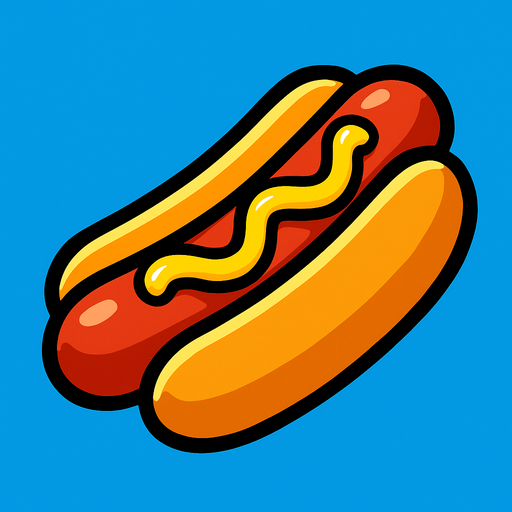 hot dog.
In-Game asset.  High contrast.  No shadows