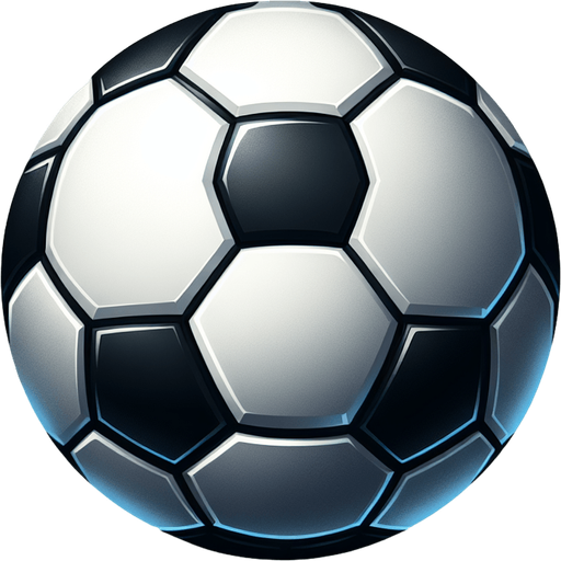 futbol topu.
Single Game Texture. In-Game asset. 2d. Blank background. High contrast. No shadows.