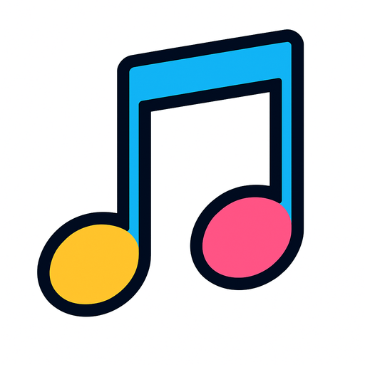 2D muzik notasi.
In-Game asset.  2d.  High contrast.  No shadows