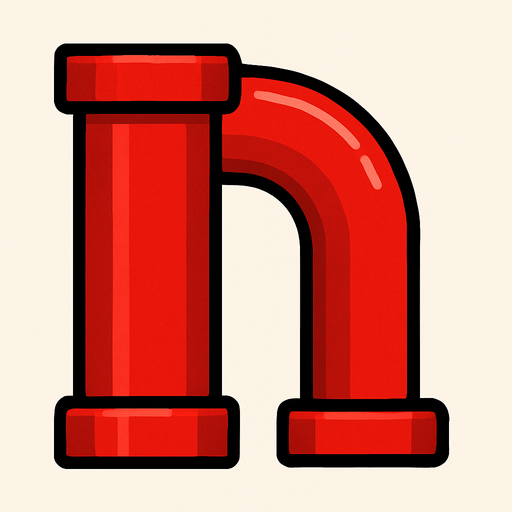 Red pipe.
In-Game asset.  2d.  High contrast.  No shadows