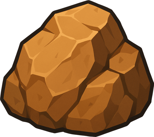 2d rock.
In-Game asset.  2d.  High contrast.  No shadows