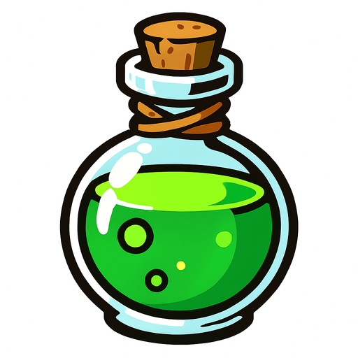 İksir.
In-Game asset.  2d.  High contrast.  No shadows