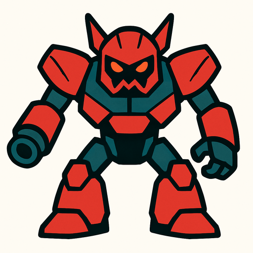 Enemy robot.
In-Game asset.  2d.  High contrast.  No shadows