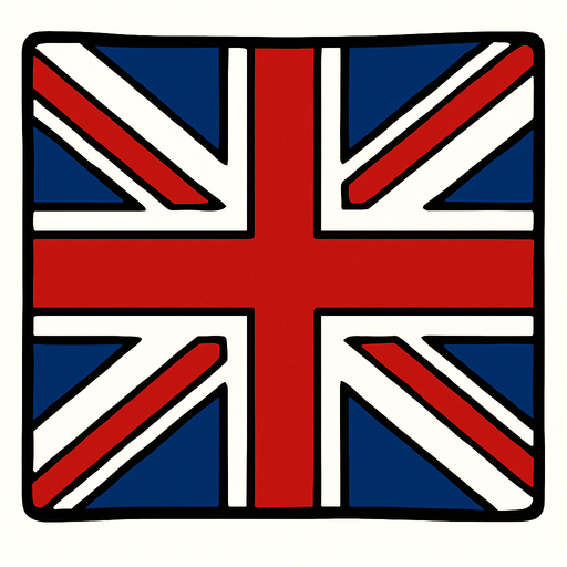 İngiliz bayrağı.
In-Game asset.  2d.  High contrast.  No shadows