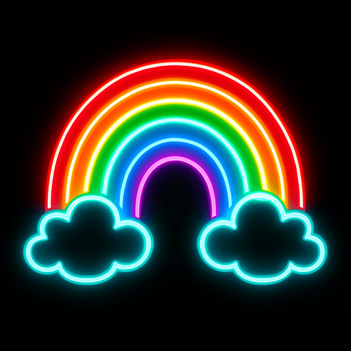 O.
In-Game asset.  2d.  High contrast.  No shadows. NEON. GÖKKUŞAĞI