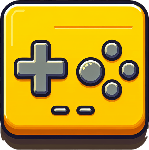Simple plastic yellow dpad button for a hand held game console, front view.
Single Game Texture. In-Game asset. 2d. Blank background. High contrast. No shadows.