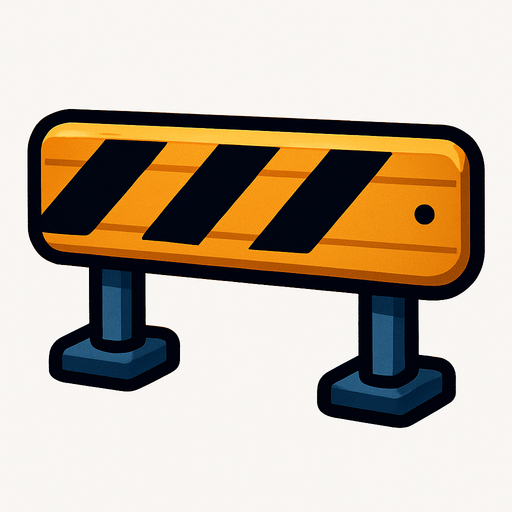 araba yolu bariyeri.
In-Game asset.  2d.  High contrast.  No shadows