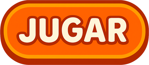 Un botón de jugar de color naranja sushi.
In-Game asset.  2d.  High contrast.  No shadows