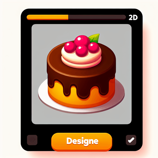 gâteau ( pas réaliste ).
Single Game Texture. In-Game asset. 2d. Blank background. High contrast. No shadows.