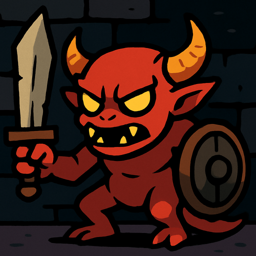 2d stylized dungeon enemy.
In-Game asset.  2d.  High contrast.  No shadows