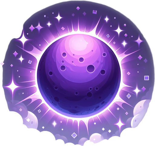 Eclipse violet.
Single Game Texture.  In-Game asset.  2d.  Blank background.  No shadows