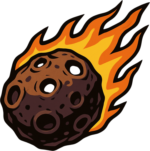meteor taşı.
In-Game asset.  2d.  High contrast.  No shadows