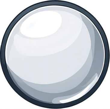 Bright white and gray bubble