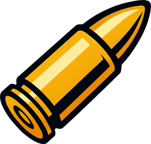 Sarı mermi olsun.
In-Game asset.  2d.  High contrast.  No shadows