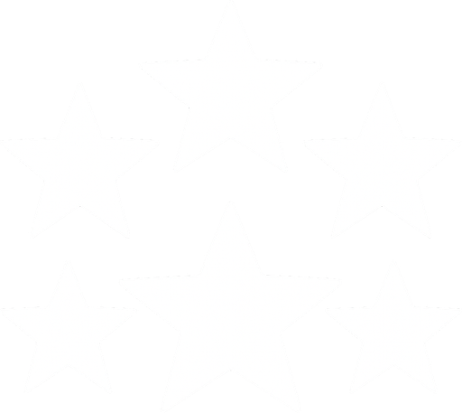 Pack of star of 5. white color.
In-Game asset.  2d.  High contrast.  No shadows