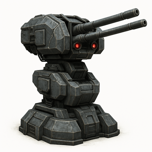 Uzay Savunma Kulesi - Yazısız - Gerçekçi.
In-Game asset.  High contrast.  No shadows