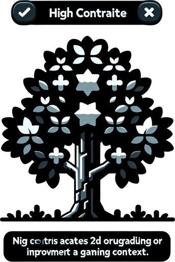 improve_tree_upgrde.
Single Game Texture.  In-Game asset.  2d.  Blank background.  High contrast.  No shadows