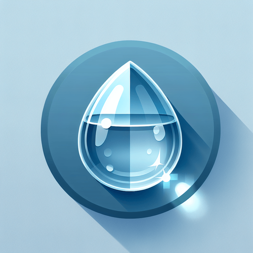 Drop Of water.
Single Game Texture.  In-Game asset.  Blank background.  High contrast.  No shadows