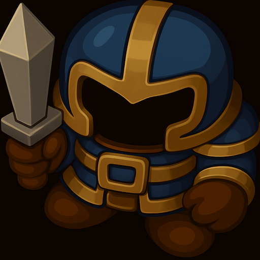 change the color theme to blue, brown and gold, but keep the sword silver