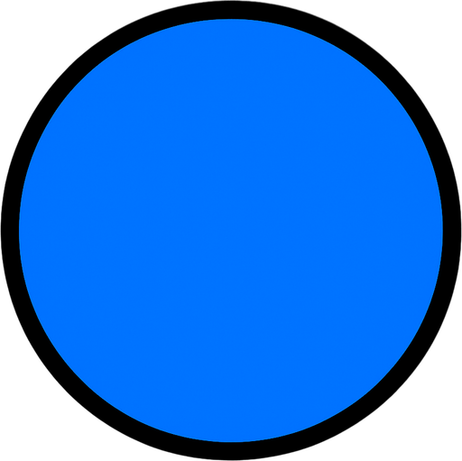 Blue circle.
In-Game asset.  2d.  High contrast.  No shadows