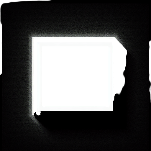 4:3 Simple rectangle white outline. Black background