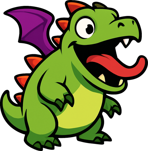 Baby dragon from clash of clans.
In-Game asset.  2d.  High contrast.  No shadows