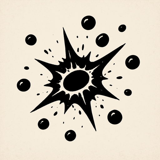 tüfek saçması..
In-Game asset.  2d.  High contrast.  No shadows