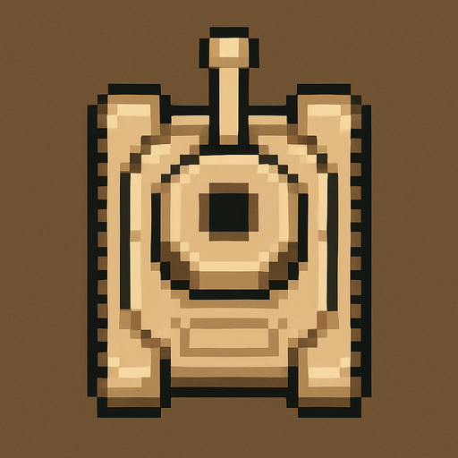 skin color tank pixel art top down.
In-Game asset.  2d.  High contrast.  No shadows