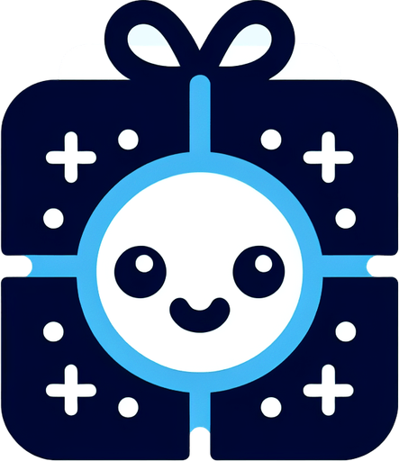 Perfectly square bright dark blue Christmas decoration with cute happyy face. Cartoon style. Cute art style. Simple vector style.
